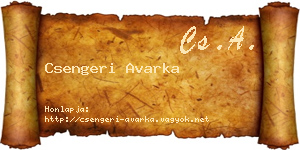Csengeri Avarka névjegykártya